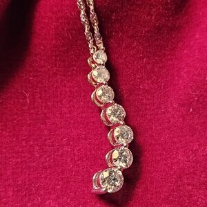 Journey Diamond 💎 Necklace in 10K White Gold 1/2 CT TW